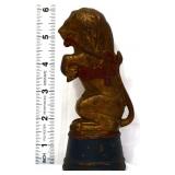 Vntg cast iron circus lion coin bank