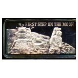 1 troy ounce First Steps On Moon silver bar