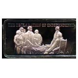 1 troy oz Declaration Of Independence silver bar