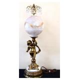 Hollywood Regency cherub base lamp