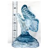 Fenton 5in ice blue butterfly on branch figure