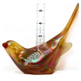 Fenton gold iridescent bird of happiness figure