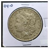1904O Morgan silver dollar