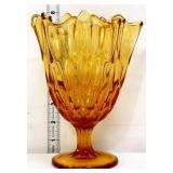 Fenton 8in colonial amber handkerchief vase
