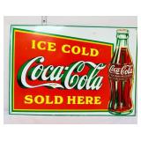 Metal Ice Cold Coca Cola sign