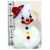 Fenton white satin Centennial Countdown clown bear