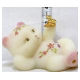 Fenton satin bear w/ golden bufferfly