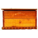 Vintage wood musical jewelry box