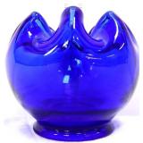 Fenton cobalt rose bowl
