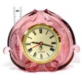 Fenton pink battery op clock