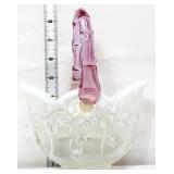 Fenton opalescent lily of the valley basket