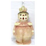 Vntg Block Toy Soldier in pink cookie jar