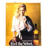 Vntg TOC 17x21.5 Black Velvet adv sign
