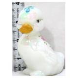 Fenton iridescent ducking with flowers on back