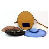 Vintage hat box w/ 4 hats inside see pics