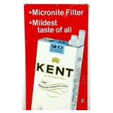 Vntg metal 11x19 Kent Cigarette adv sign