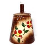 Vntg American bisque butter churn cookie jar