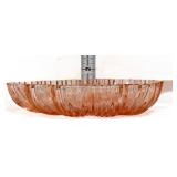 Vntg pink depression Federal leaf bowl