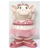 Vntg dancing ballerina pig cookie jar