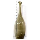 22in brown glass vase