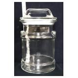 Clear glass cookie jar