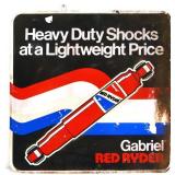 Vntg metal 20x20 Gabriel Shocks adv sign