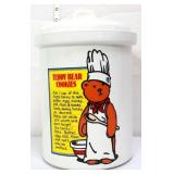 Vntg white Teddy Bear Cookies cookie jar