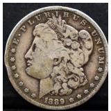 1889O Morgan silver dollar