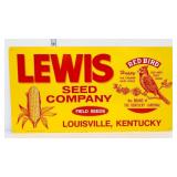 Vntg metal 21.5x11.5 Lewis Seed Louisville KY sign