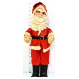 1920s 20in straw filled Santa w/ working music box