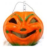 Vintage paper mache jack o lantern w/ handle
