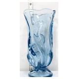 Fenton 9in Salem blue stylized vase
