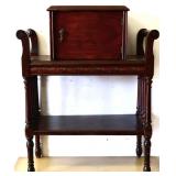 Vintage wood copper lined smoke stand
