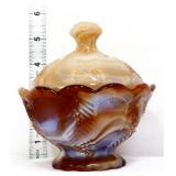 Vntg Imperial Olden end of day slag candy dish