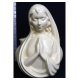 Vntg Haeger white praying Madonna planter