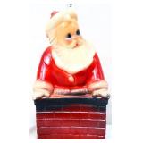 Vintage 10in Santa on chimney bank