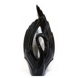 Vntg black Haeger 21in Deco style swan