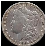 1896 Morgan silver dollar