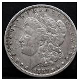1887O Morgan silver dollar