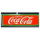 Porcelain 17x5.5 Drink Coca Cola sign