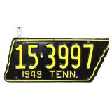 1949 state shape TN license plate