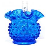 Fenton bluehobnail 4in vase