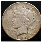 1934D peace dollar