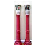 Pair vntg 38in lamp post blow molds NO SHIP