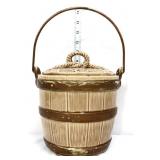 Vntg McCoy brown ice bucket cookie jar see pics