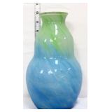 Fenton 10in Dave Fetty Caribbean Day vase
