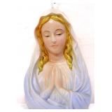 Vntg Relpo 8in Virgin Mary planter