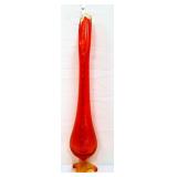 MCM 23in amberina Viking 3 toed swung vase