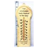 Vtg metal 4x9.5 adv thermometer salesman sample