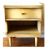 MCM blonde 1 drawer nightstand see photos